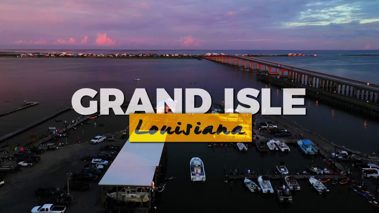 Aerial tour of Grand Isle, Louisiana