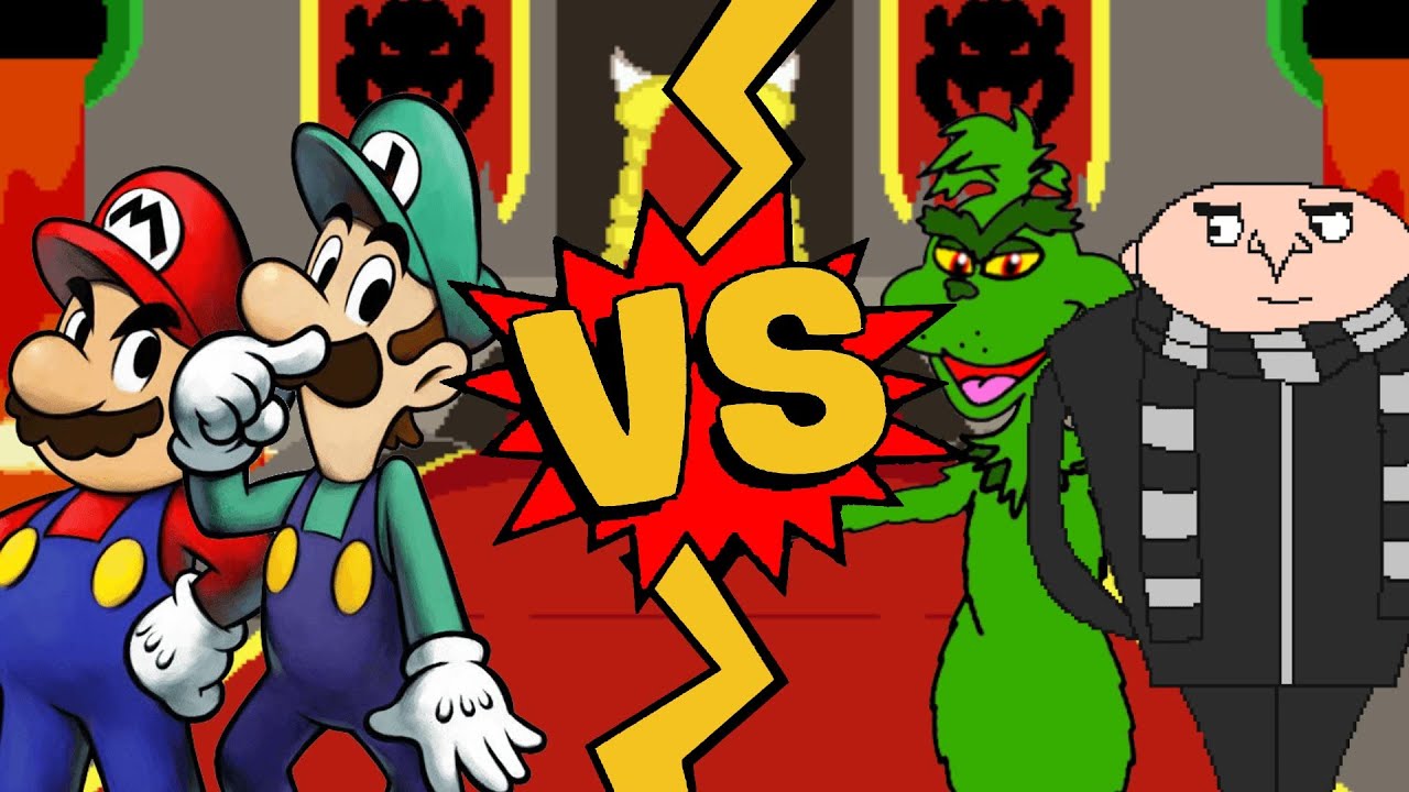 M.U.G.E.N. Battles | Mario/Luigi vs Gru/The Grinch