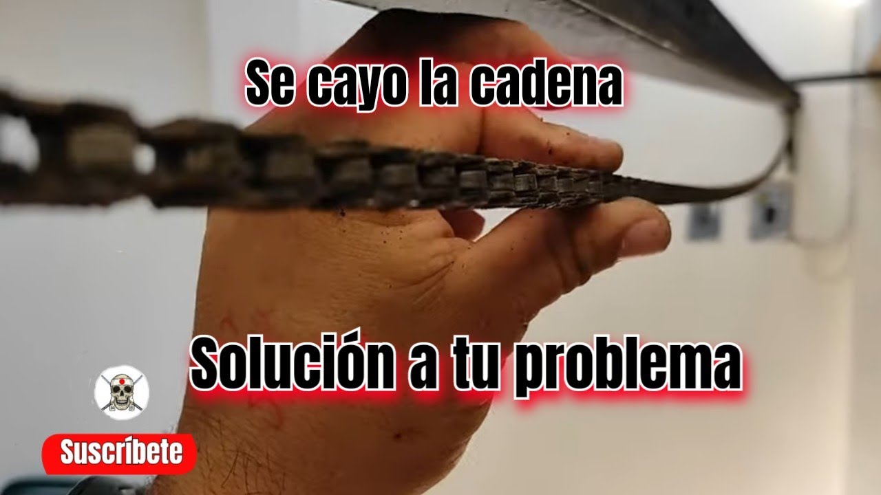 motor de portón eléctrico se callo la cadena colocación de cadena y programación motor Merik