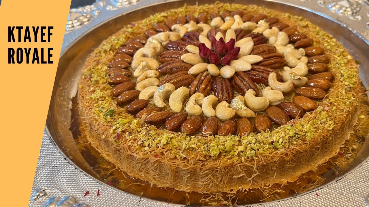 Ktayefs Royale  aux Amandes et Noix Croustillantes et Mielleuses!  قطايف روايال بنة و لا أرواع
