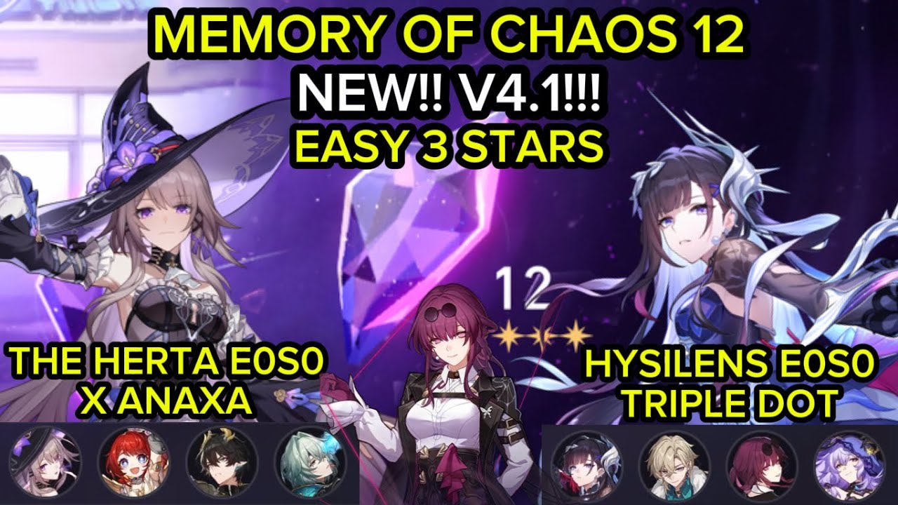 [4.1] NEW MEMORY OF CHAOS 12 | The Herta E0S0 x Anaxa & Hysilens E0S0 Triple DOT | Honkai: Star Rail