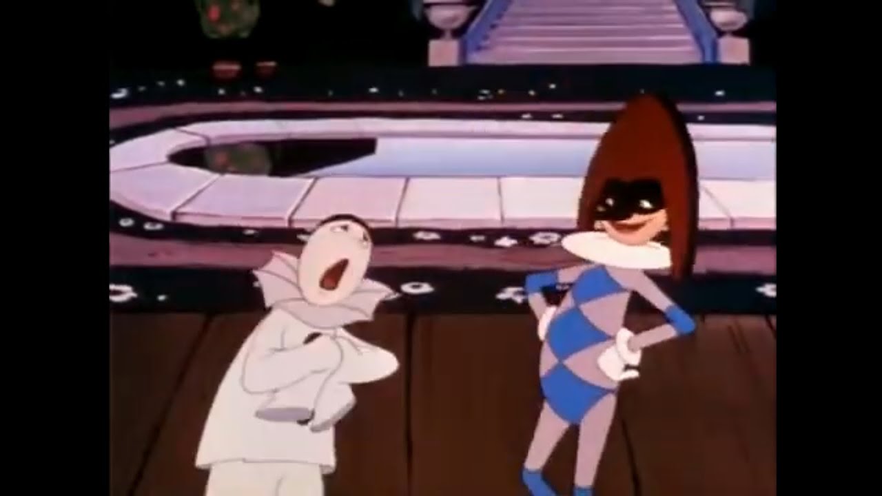 The Adventures of Buratino (1959) - Pierrot and Harlequin theatre scene