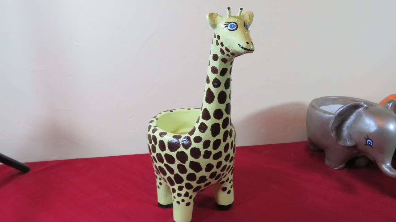 Jirafa de Cemento - Cement Giraffe Pot