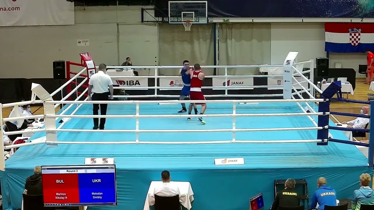 Дмитрий Молодан (Украина) – Николай Маринов (Болгария). Чемпионат Европы по боксу до 22 лет 2022