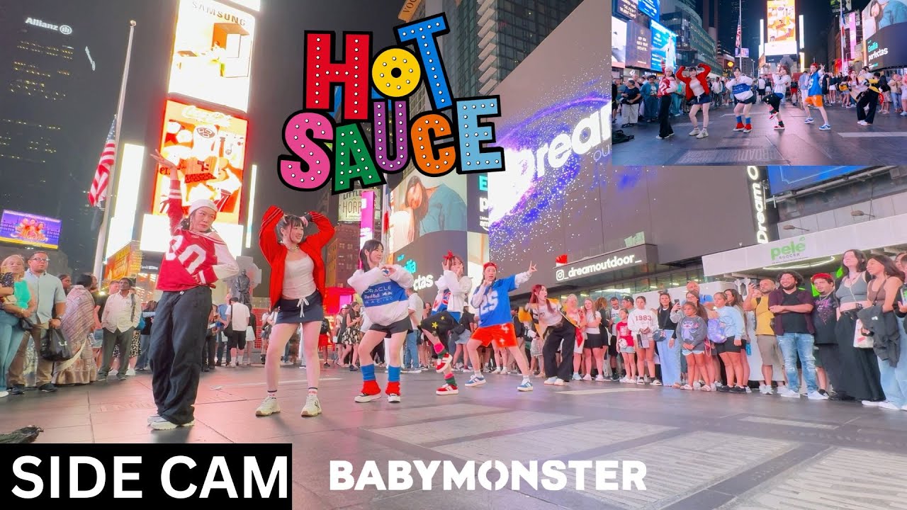 [SIDE CAM | KPOP IN PUBLIC TIMES SQUARE | ONE TAKE] BABYMONSTER (베이비몬스터) - ‘HOT SAUCE’ | Dance Cover