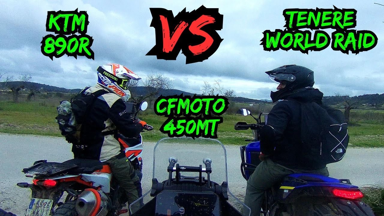 Probamos la CFMoto 450 MT frente a Yamaha Ténéré  World Raid y KTM 890  Off road técnico