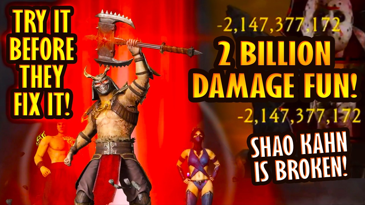 New Shao Kahn is BROKEN in MK Mobile! BILLIONS Of Damage! Getting Patched Soon.