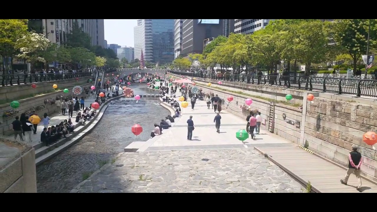 ❤❤청계천❤에서 점심 때 평화❤로운 모습들~  South Korea 대한민국