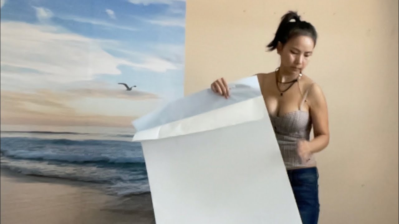 How to install the Peel & Stick wallpaper mural for the first time/beginner