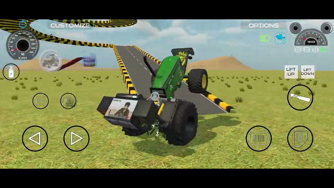 John Deere Tractor Stunt Mode ON 😱 | Reverse Gear Se Pahadi Chadhai | Power Ka Jalwa 🚜