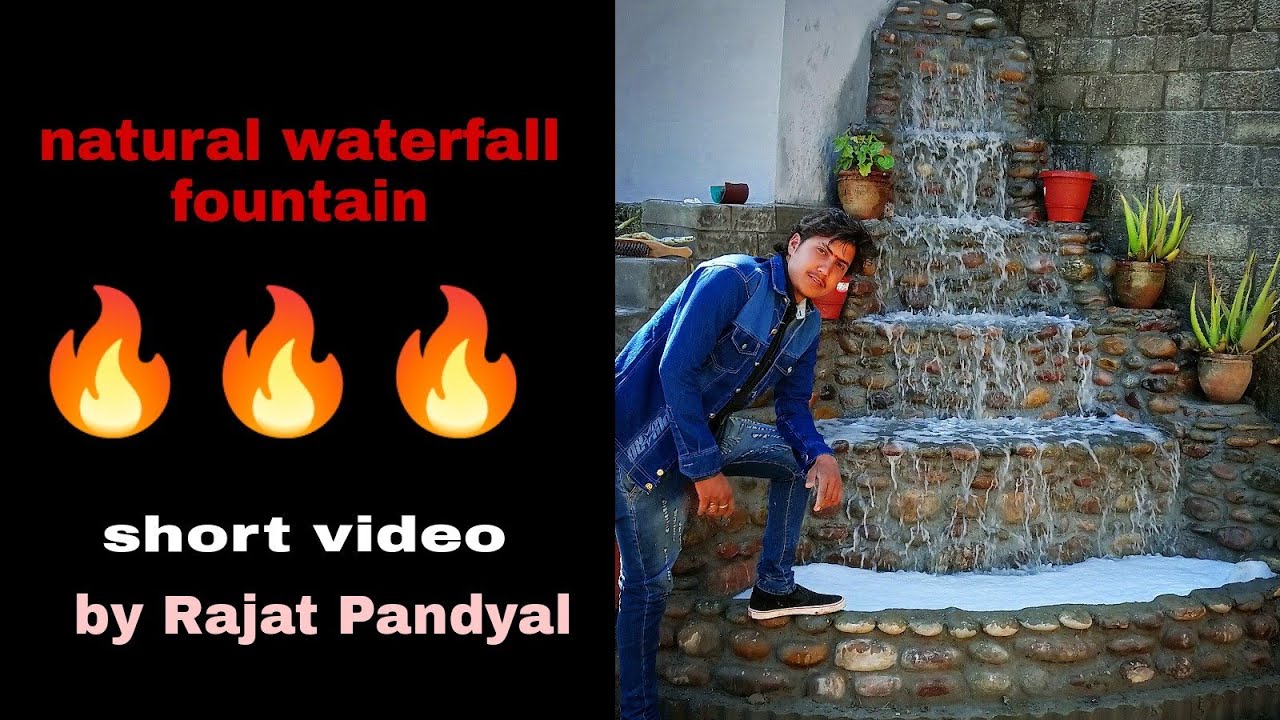 How To Make A Natural Fountain In Yard corner || waterfall fountain || Outdoor Fountain 📞9625475260