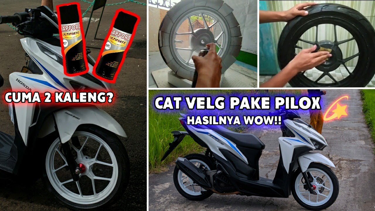 Cat Velg Putih Vario 125 Led New Pake Sapporo Ultimate Hasilnya Cakep🔥 #pv5