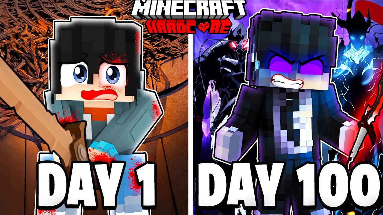 I Survived 100 Days as SUNG JIN WOO In Solo Levelling Minecraft!