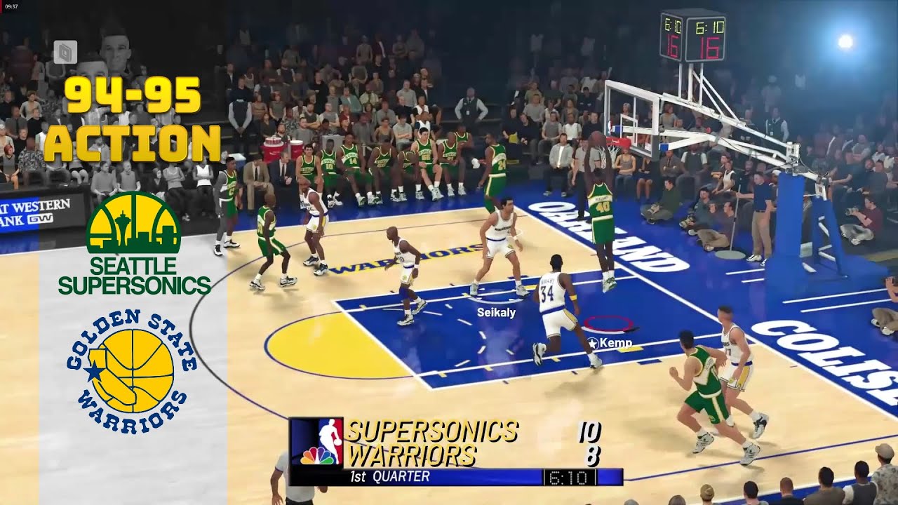 NBA 2K19 - Warriors vs SuperSonics - 94-95 Season Action