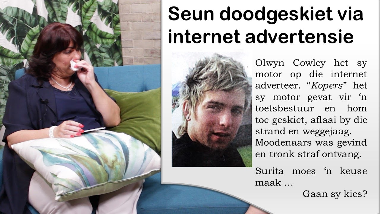 Seun doodgeskiet via internet advertensie