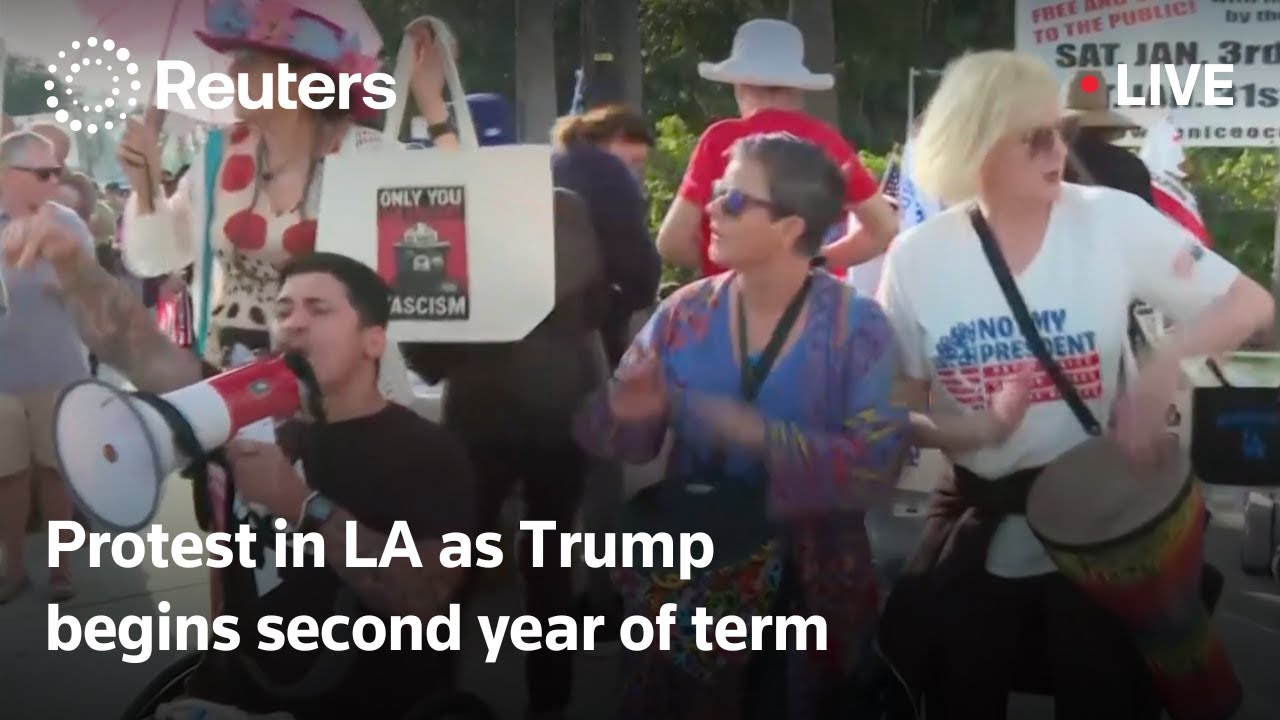 LIVE: Protesters oppose Trump in Los Angeles