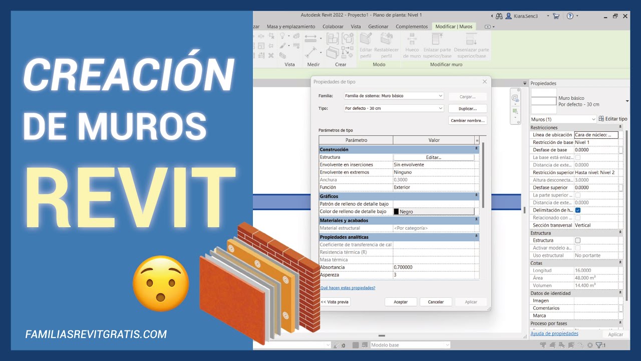 Cómo crear  MUROS en REVIT |  WALLS in REVIT | BIM | ARQUITECTURA