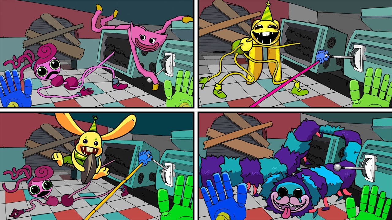 Mommy Long Legs Death in 8 Different endings / POPPY PLAYTIME Chapter 2 Animation