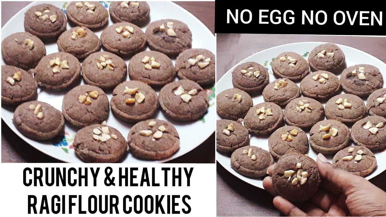 HEALTHY & TASTY RAGI COOKIES RECIPE | EGGLESS RAGI FLOUR COOKIES RECIPE WITHOUT OVEN | COOKIES