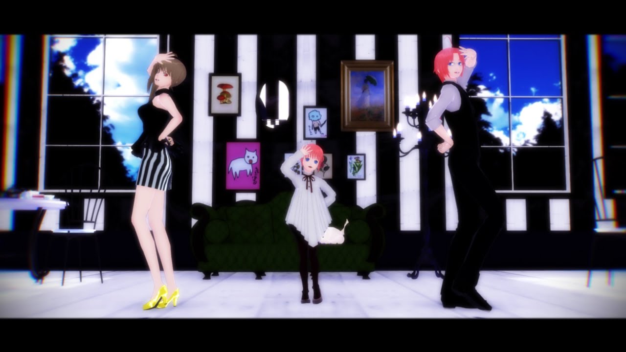 【MMD銀魂】総子&神威&ちび神楽ちゃんでハリバリ