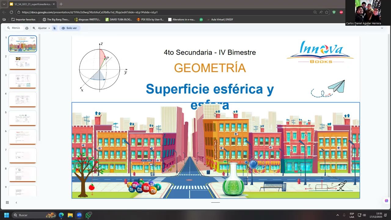Superficie Esférica y Esfera - Geometría - Academia