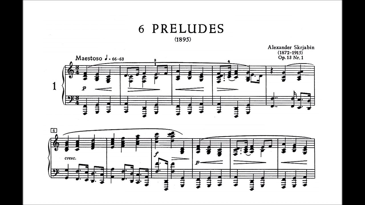 Alexander Scriabin - 6 Preludes, Op. 13