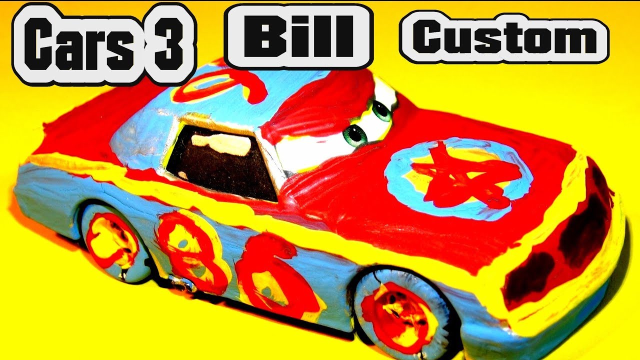 Pixar Cars 3 Customs BILL Demolition Derby Car with Pileup TACO Miss Fritter Lightning McQueen