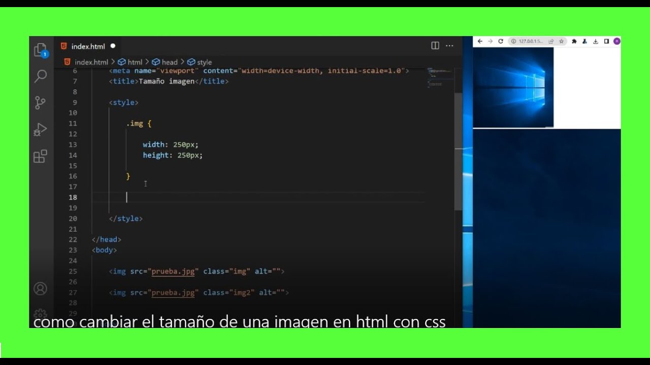 como CAMBIAR el TAMAÑO de una IMAGEN en HTML con CSS 🚀