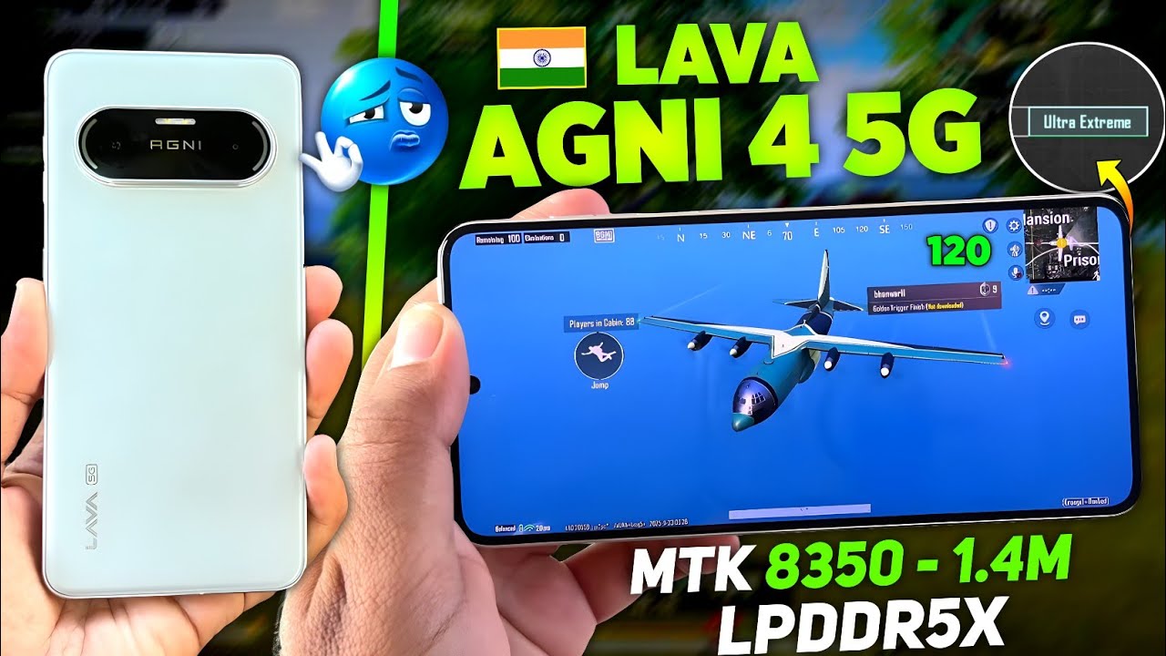 Lava Agni 4 5G - BGMI Test,PUBG Test (An  Indian 🇮🇳 Brand - Dominating Chinese Brands) Must Watch!!!