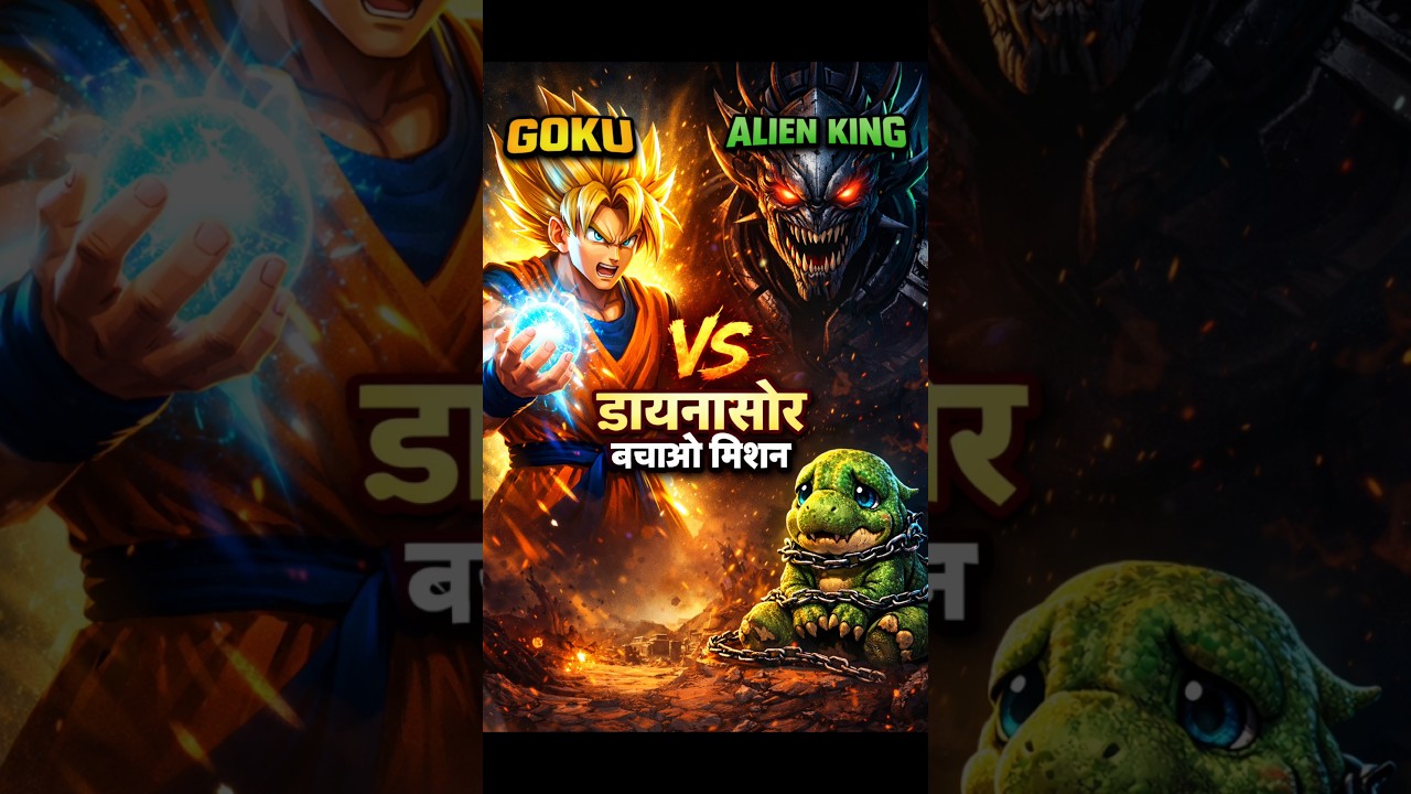 Goku vs Alien King | Goku Saves Dinosaur Child | Emotional Action Story 4K Hindi 