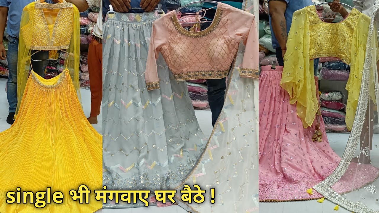 New High Class Taste Variety Crop Top Lehenga,Short Peplum,Indo Western Collection in Chandni Chowk