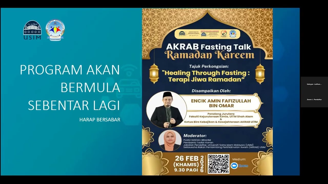 AKRAB Fasting Talk Ramadan Kareem Siri 2