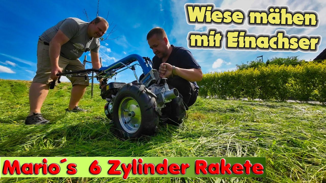 Marios 6 Zylinder Rakete - Wiese mähen mit Einachser - Ist das Teil kaputt? Güde GME 6,5 V