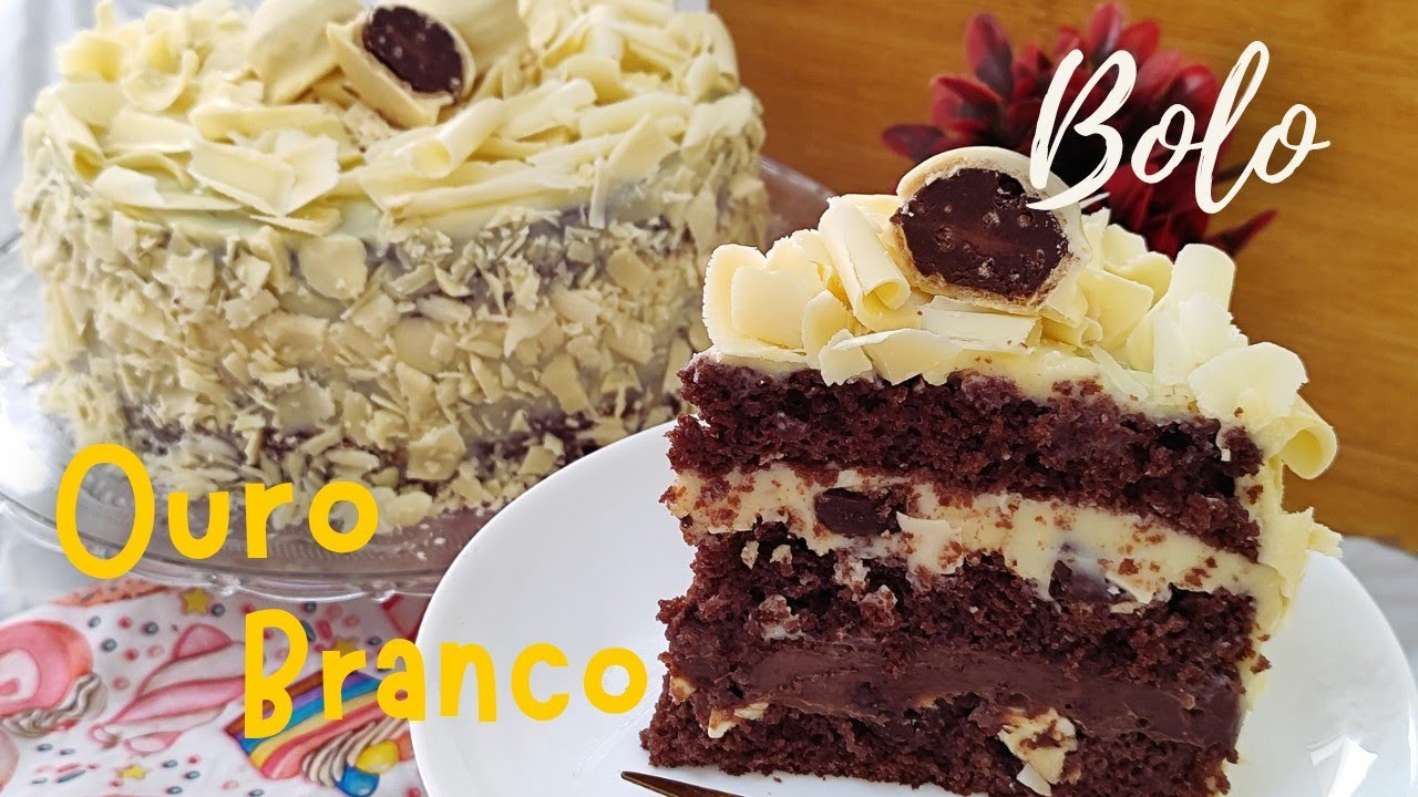 ALERTA DE GOSTOSURA: BOLO OURO BRANCO À VISTA!” / FÁCIL DE FAZER / COM 2 RECHEIOS CREMOSOS
