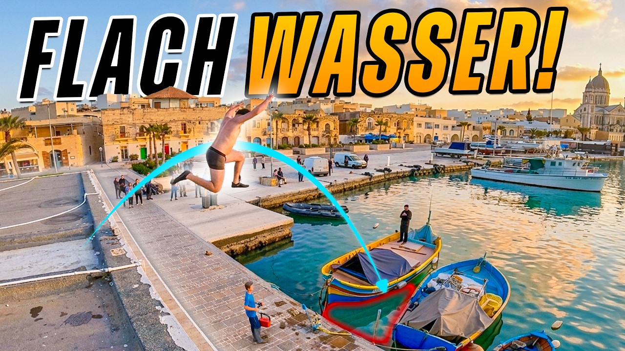 SUPER PR&Auml;ZISER Sprung ZWISCHEN zwei Boote!🎯 & FETTER SCHWINGER von Schaukel AUF MAUER!