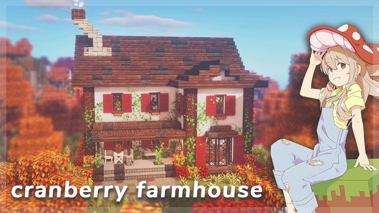 [Minecraft] Cranberry Farmhouse (with Thanksgiving Dinner!) 🍒🦃 | CIT Resource Packs