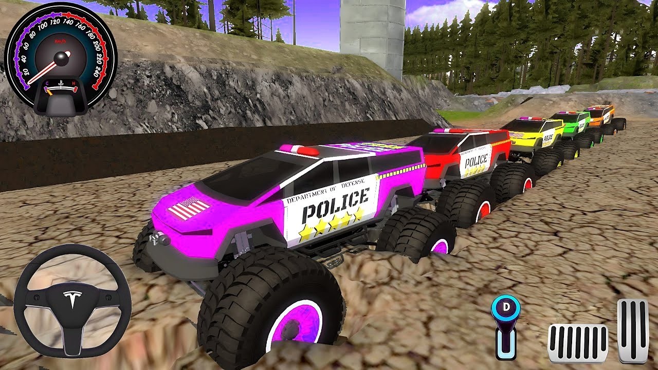 Juegos De Carros Police Monster Truck Impossible Driver Car Extreme Racing For Android Mud Gameplay