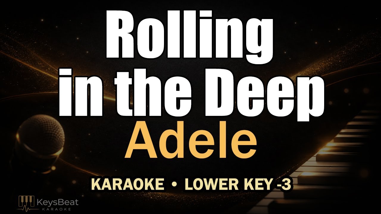Adele – Rolling in the Deep (Karaoke Lower Key -3 | Alto / Tenor)