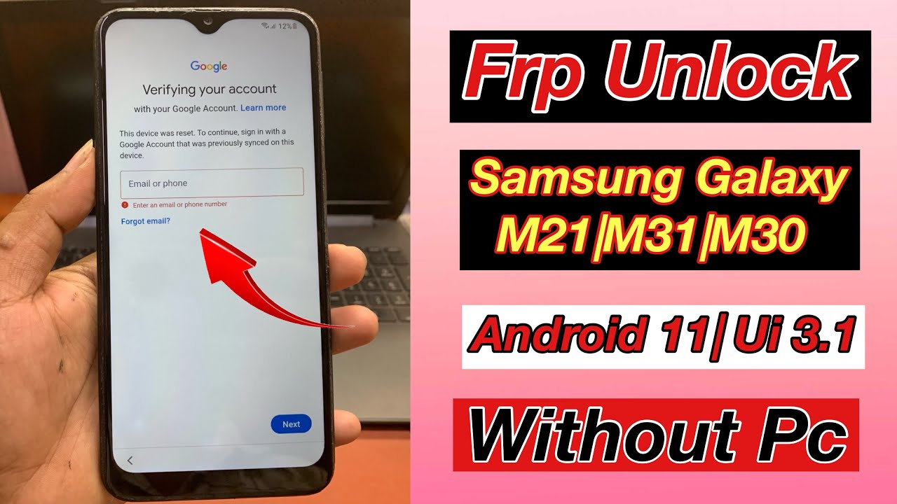Samsung galaxy m21| m31| m30 frp bypass without pc new method