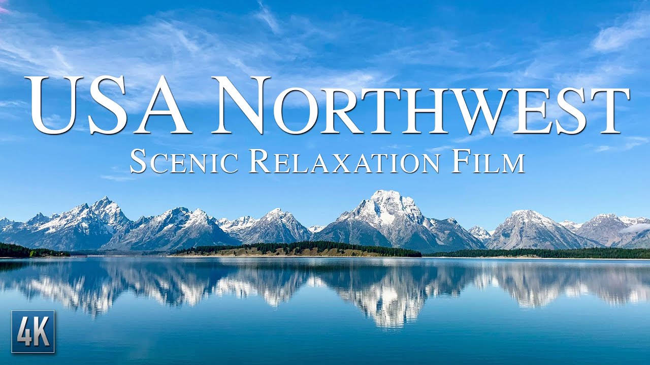 🇺🇸 USA Northwest Scenic Nature Relaxation 4K Drone Film with Ambient Music