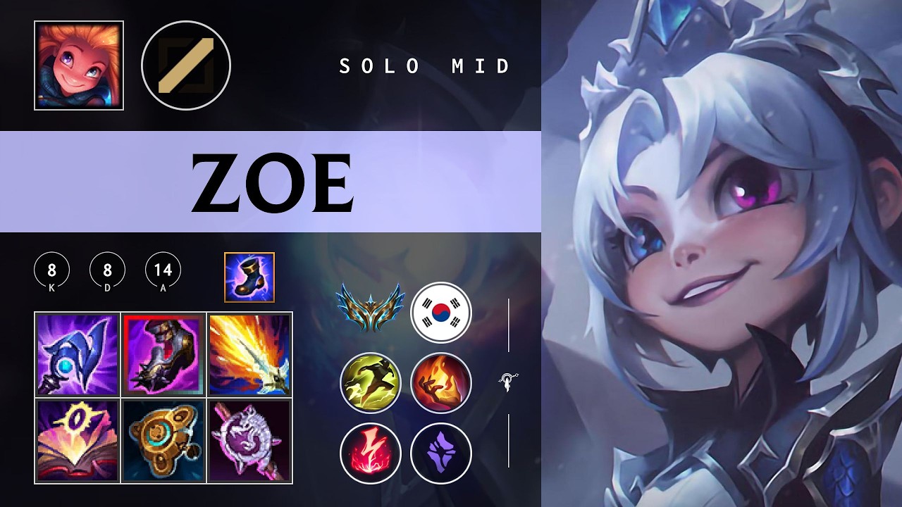 Zoe Mid vs Taliyah - KR Challenger Patch 26.04