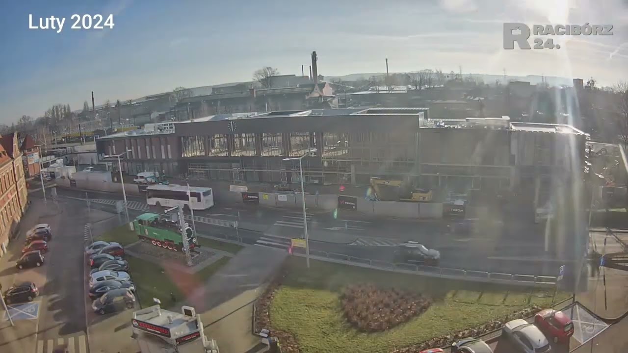 Budowa dworca PKP w Raciborzu - Luty 2024 - Timelapse
