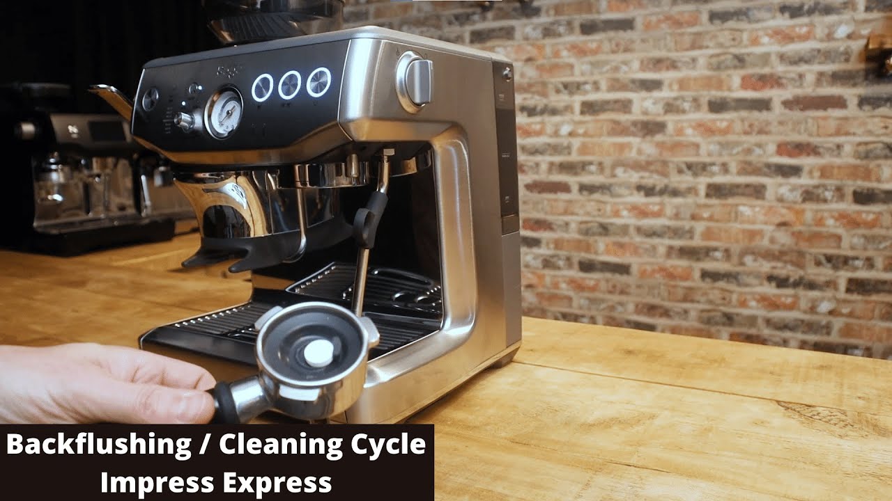 Sage (Breville) Barista Express Impress - Как запустить цикл очистки (обратная промывка).