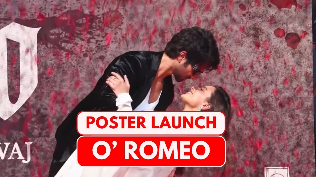 Shahid Kapoor & Triptii Dimri At The O Romeo Poster Launch