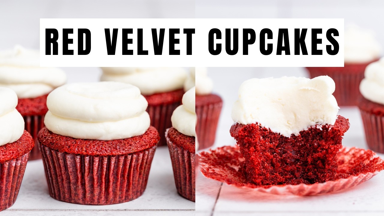 Red Velvet Cupcakes Recipe | Soft, Moist and Cream Cheese Frosting