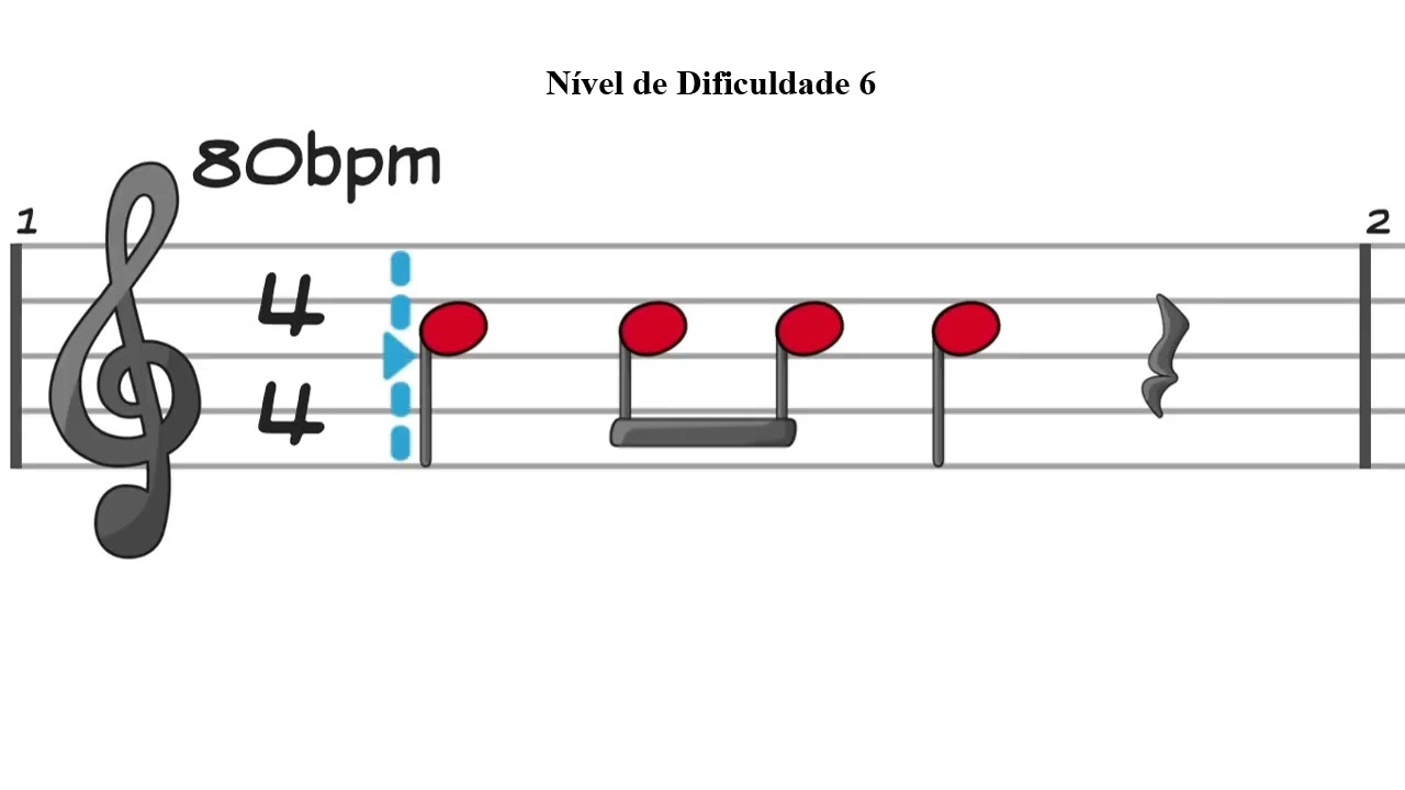 LEITURA RÍTMICA - 10 Niveis de Dificuldade. Melhore sua Leitura Rítmica