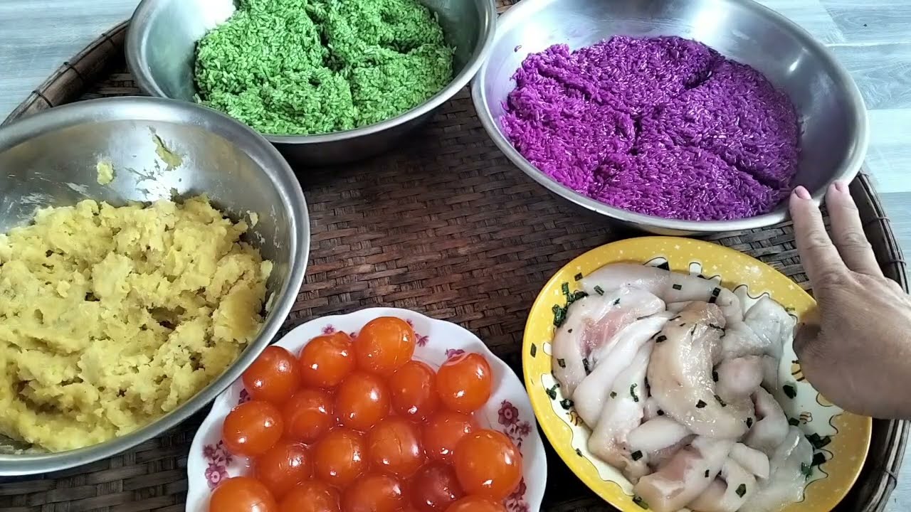 Bánh Tét Đậu Xanh Trứng Muối Đặc Sản Sóc Trăng Ăn Là Giền #buacomquenha 