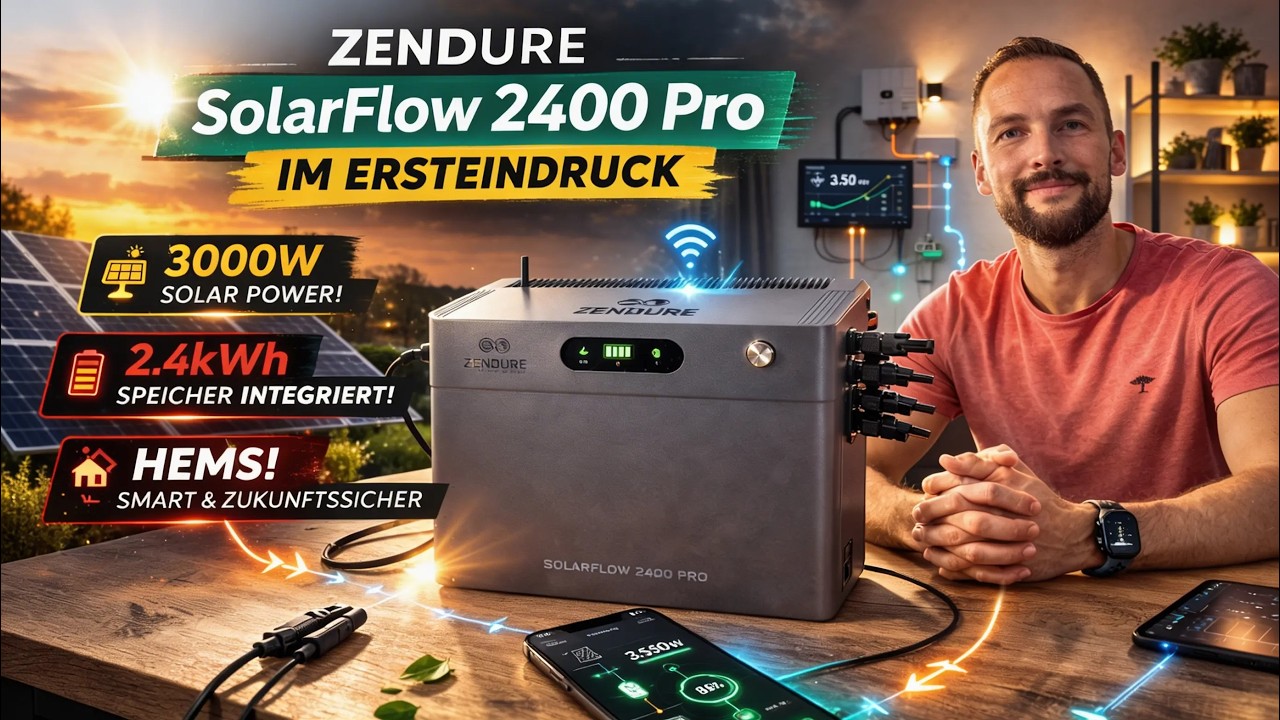 Zendure SolarFlow 2400 Pro im Ersteindruck🔋HEMS | 3000W MPPT Leistung | 2.4kWh Integriert