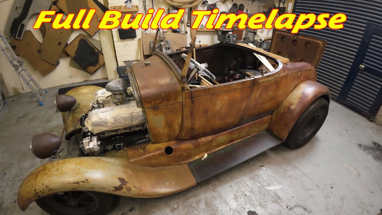 1928 Model A roadster full build. Interior Timelapse