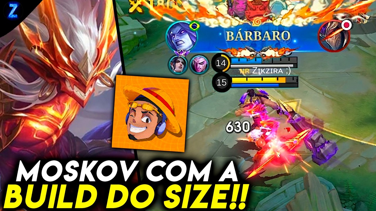 FIZ A BUILD DE OUTRO STREAMER E FIZ BARBARO!! - MOSKOV GAMEPLAY | Mobile Legends